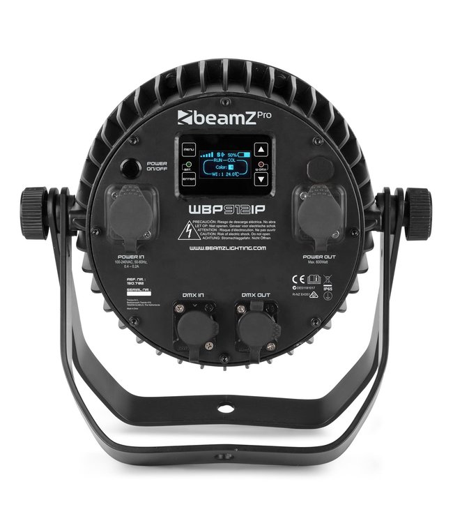 BeamZ WBP912IP ALUMINIUM IP65 ACCU LED PAR 6-IN-1 LEDS 150.782