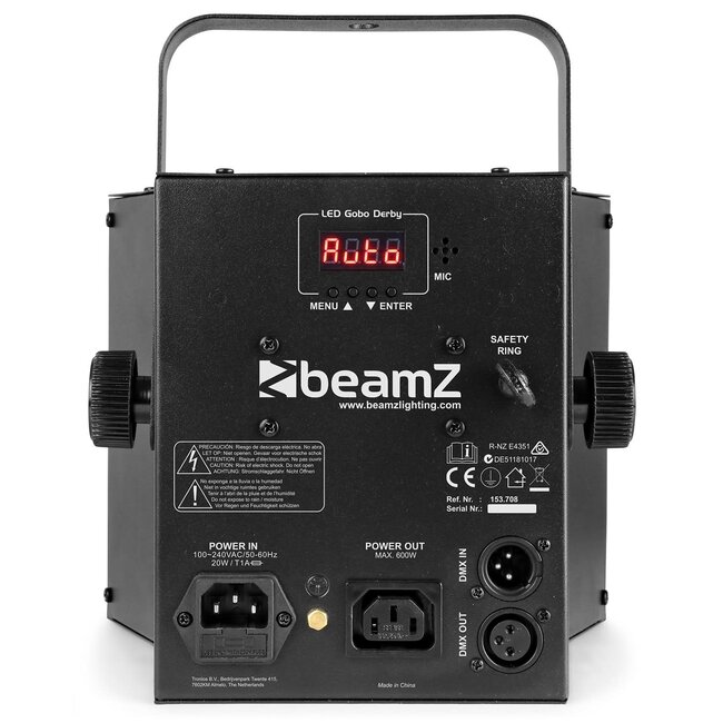 BeamZ GOBO DERBY MET UV EN STROBOSCOOP