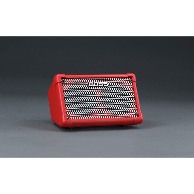 Boss Boss CUBE-ST2-R Cube Street II Red mobiele stereo versterker voor muziekinstrumenten en zang battery powered