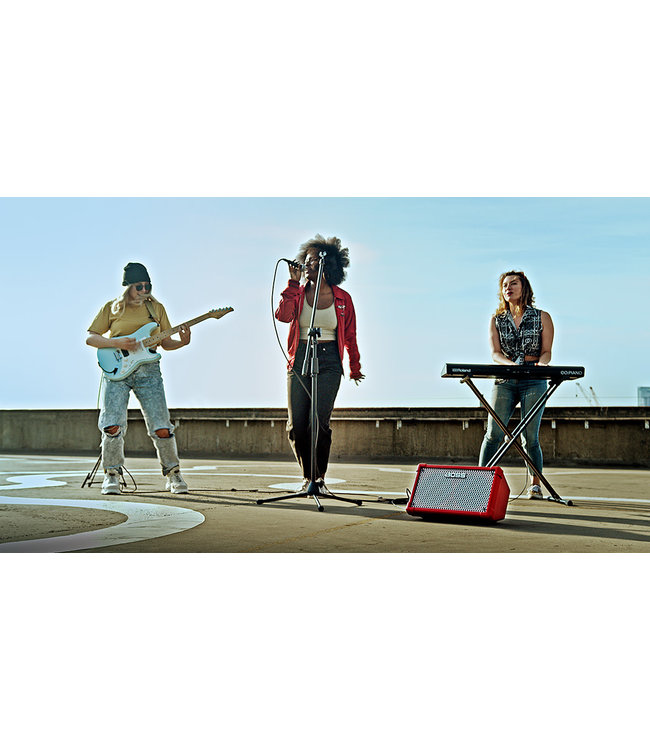 Boss CUBE-ST2-R Cube Street II Red mobiele stereo versterker voor muziekinstrumenten en zang battery powered