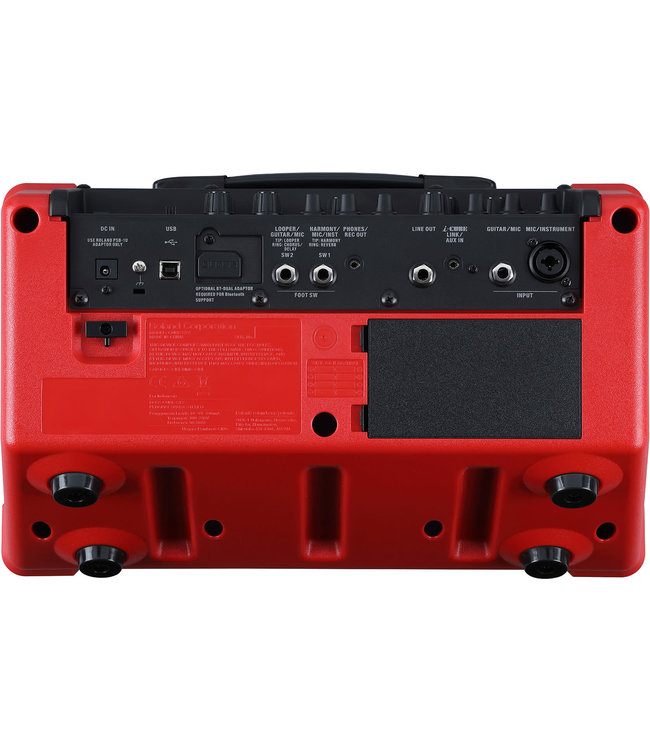 Boss CUBE-ST2-R Cube Street II Red mobiele stereo versterker voor muziekinstrumenten en zang battery powered