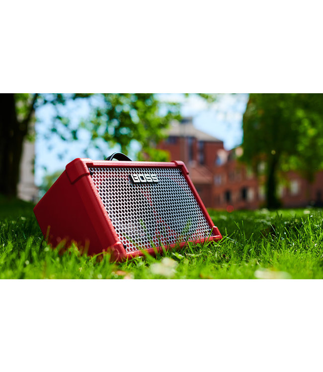 Boss CUBE-ST2-R Cube Street II Red mobiele stereo versterker voor muziekinstrumenten en zang battery powered