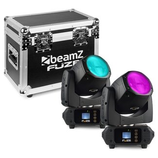 BeamZ FUZE75B BEAM 75W LED MOVING HEAD SET 2 STUKS IN FLIGHTCASE