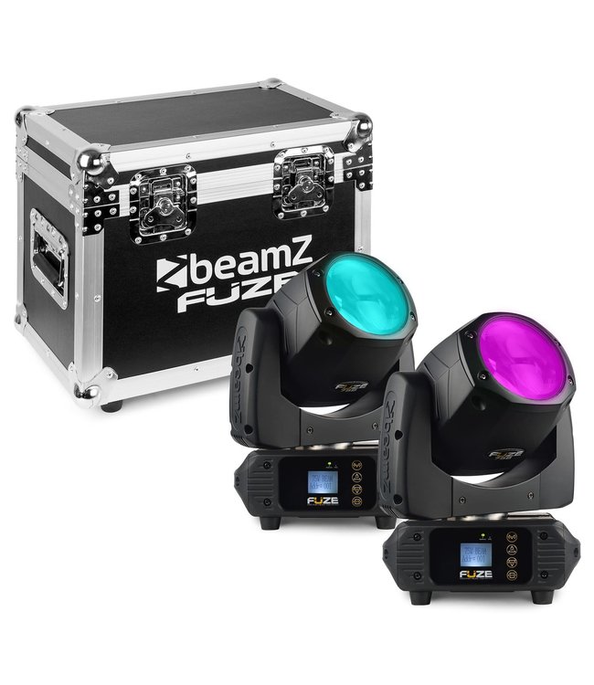 Beamz FUZE75B BEAM 75W LED MOVING HEAD SET 2 STUKS IN FLIGHTCASE