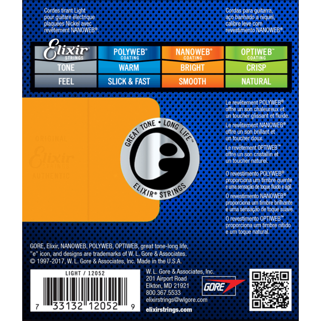 Elixir ELIXIR CEL 12052 Snaren elektrisch snaren Nanoweb Set Light !10-13-17-26-36-46