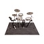 DRUMnBase DNB WOVEN BACK IN SCHWARZ DRUMMAT 185x160cm