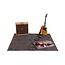 DRUMnBase Woven Stage drummat 185x 160cm back in black WVN BBL