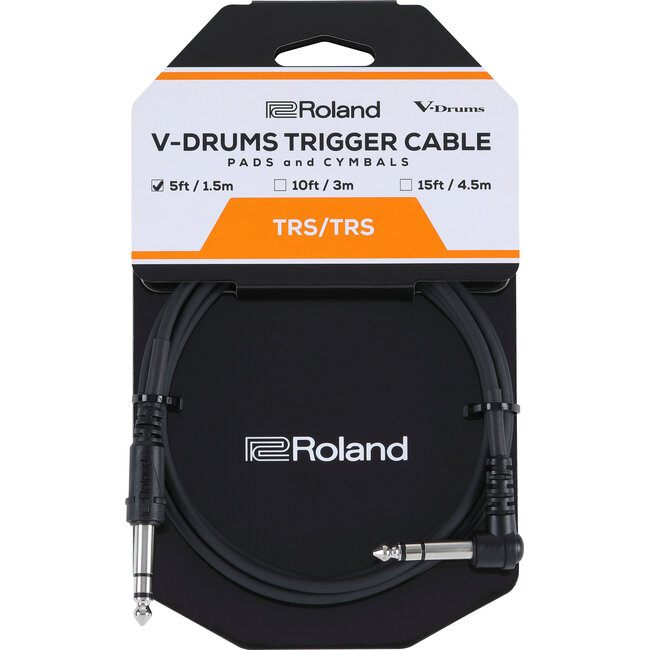 Roland PCS-5-TRA V-drums Percussion trigger cable Jack stereo - Jack stereo  angle 1.5 m