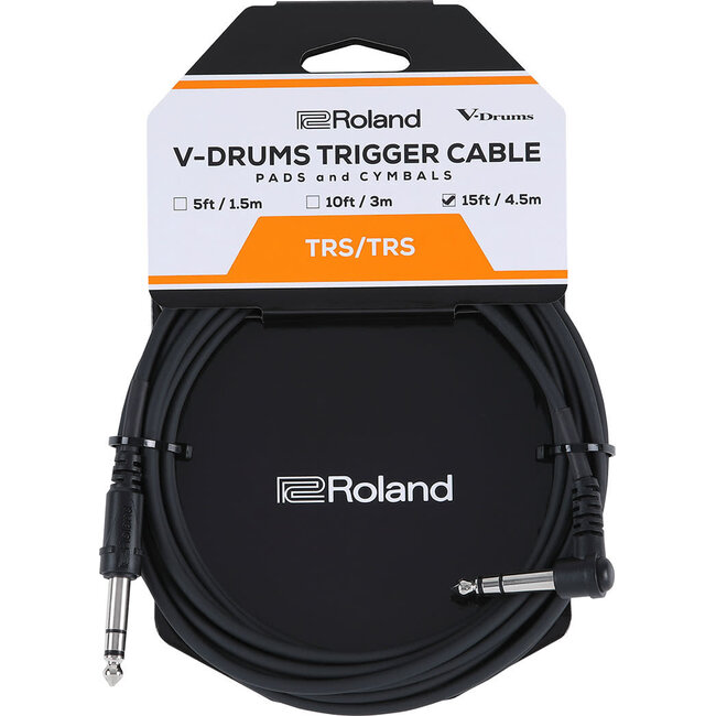 Roland PCS-15-TRA V-drums Percussion trigger cable Jack stereo - Jack stereo  angle 4.5 m