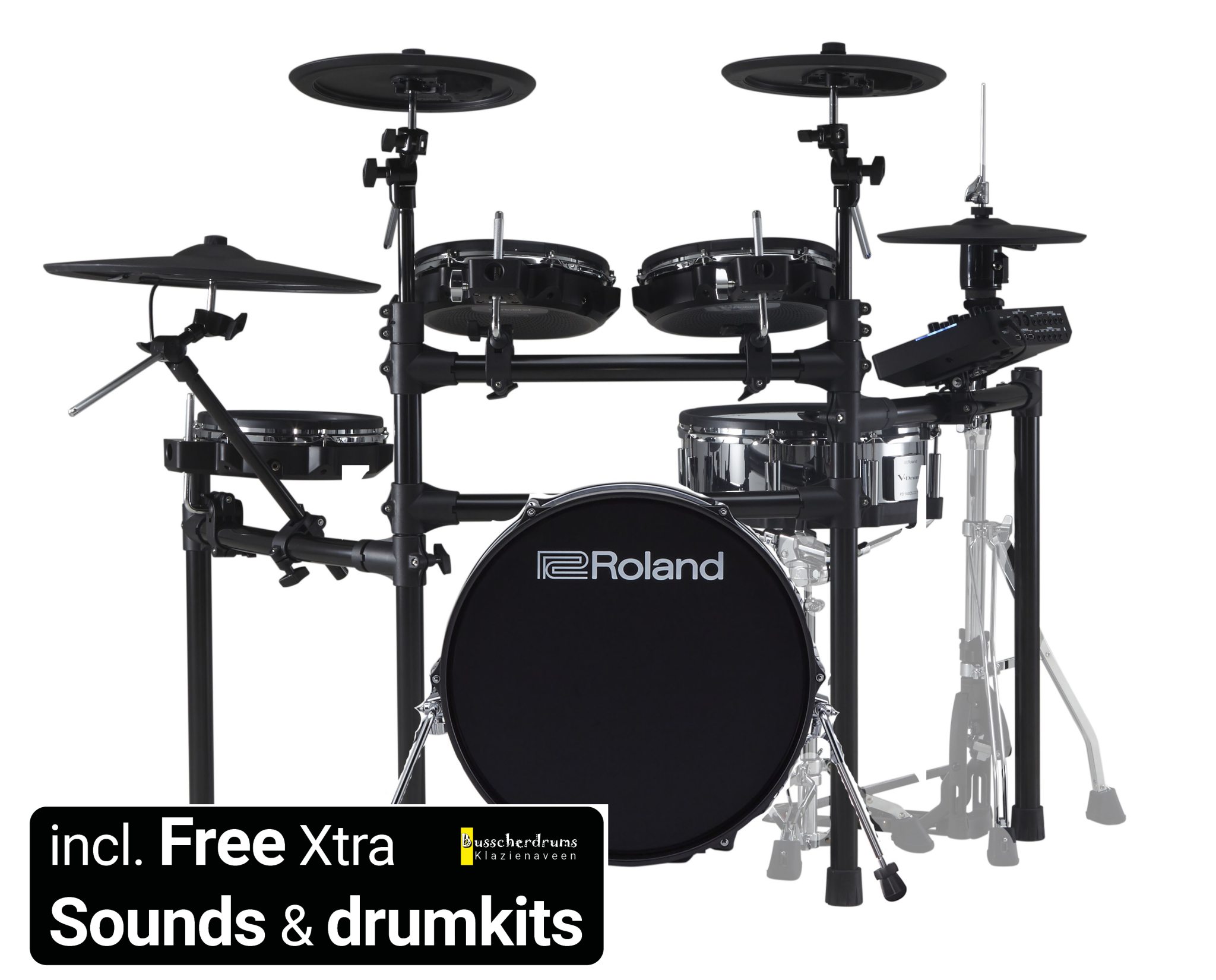 ROLAND TD-27KV2 with KD-180L-BK 18 inch bassdrum + DW3000 TD ROLAND TD-27KV2 with KD-180L-BK 18 inch bassdrum + DW3000 TD