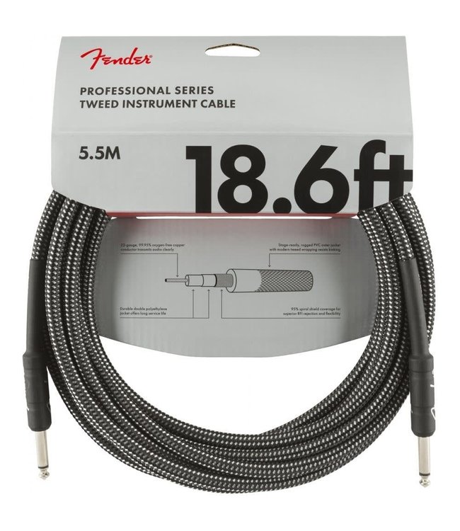 FENDER jack - jack 5.5 meter kabel instrument gitaar - line Tweed Gray