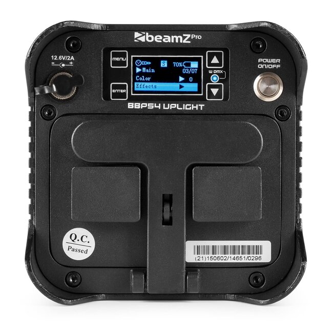 BeamZ BBP54 Battery uplight 4x12watt Led IP65 RGBAWUV 150.602