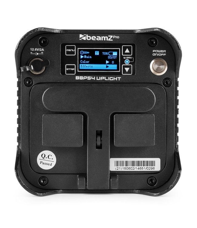 BeamZ BBP54 Battery uplight 4x12watt Led IP65 RGBAWUV 150.602