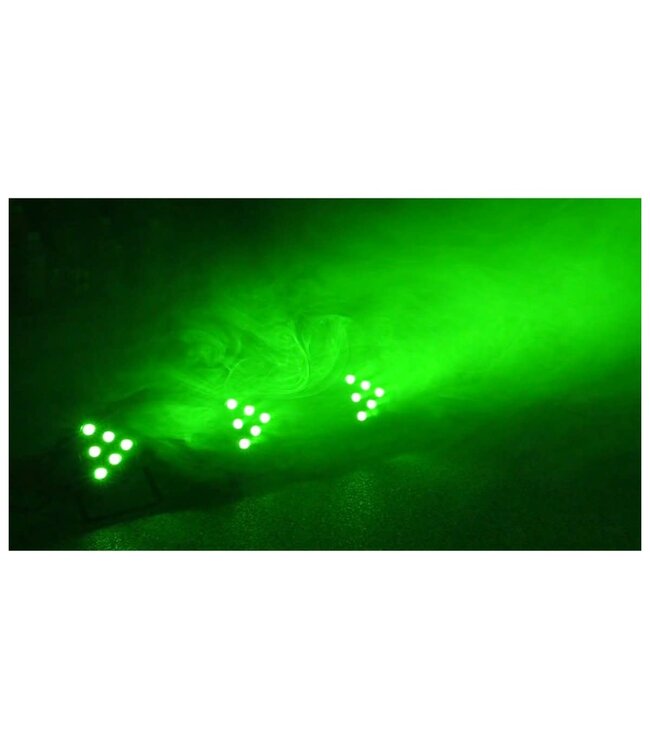 BeamZ Flatpar 18x 1w RGB leds IR remote 3 or 7 channel dmx Strobe