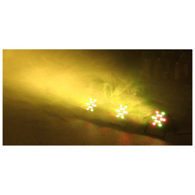 BeamZ Flatpar 18x 1w RGB leds IR remote 3 or 7 channel dmx Strobe