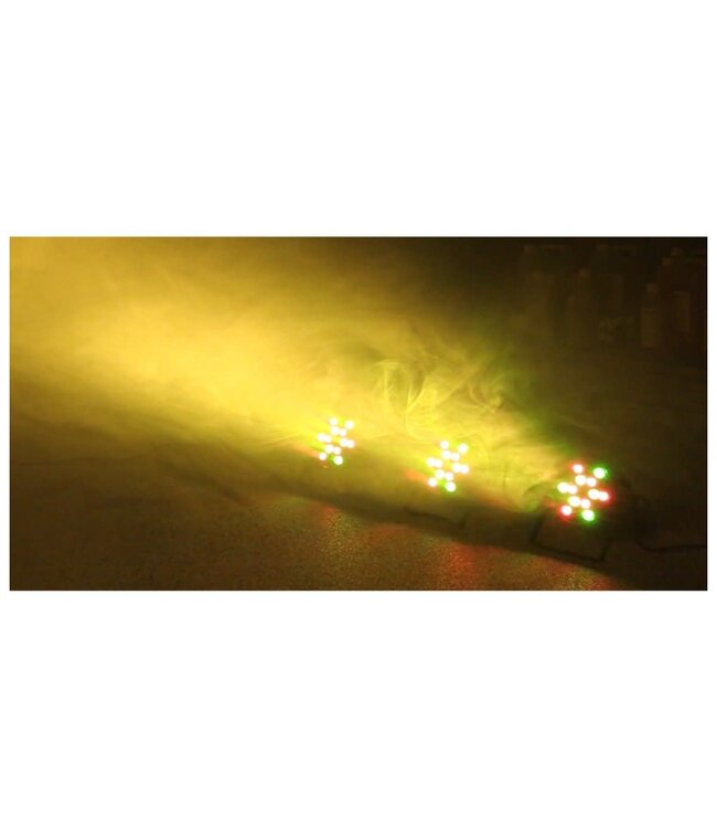 BeamZ Flatpar 18x 1w RGB leds IR remote 3 or 7 channel dmx Strobe