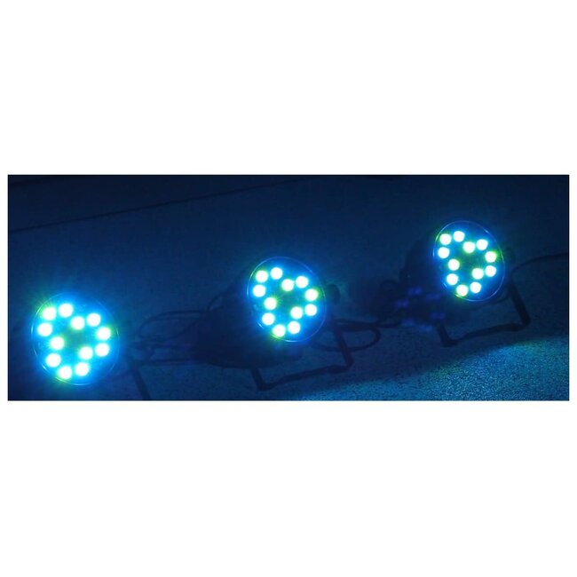 BeamZ Flatpar 18x 1w RGB leds IR remote 3 or 7 channel dmx Strobe