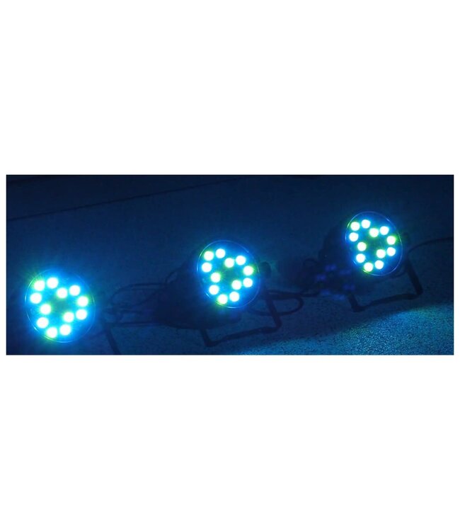 BeamZ Flatpar 18x 1w RGB leds IR remote 3 or 7 channel dmx Strobe