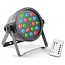 BeamZ Flatpar 18x 1w RGB leds IR remote 3 or 7 channel dmx Strobe