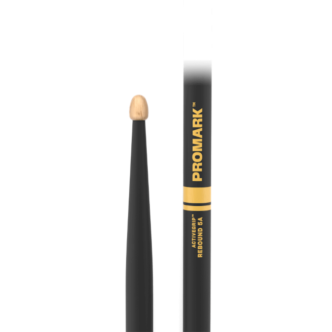 PROMARK R5AAG  Rebound 5A ActiveGrip Hickory Drumstick, Acorn Wood Tip