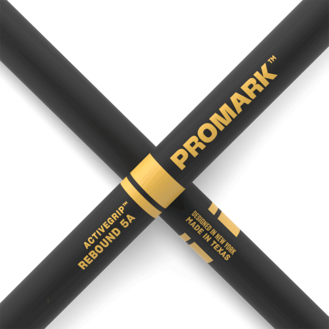 PROMARK R5AAG  Rebound 5A ActiveGrip Hickory Drumstick, Acorn Wood Tip
