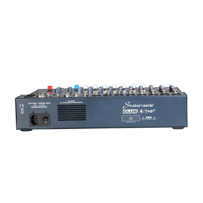 Studiomaster Club XS10+ mengtafel 8 channel XLR 10 input mixer