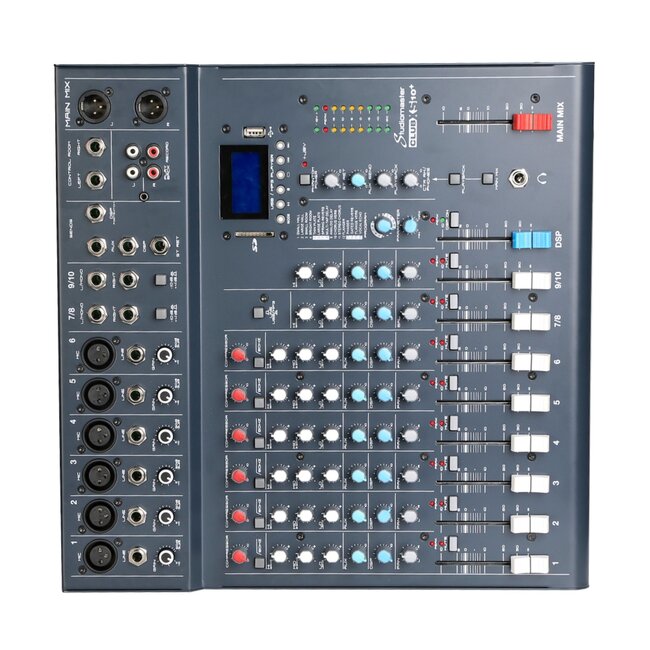 Studiomaster Club XS10+ mengtafel 8 channel XLR 10 input mixer