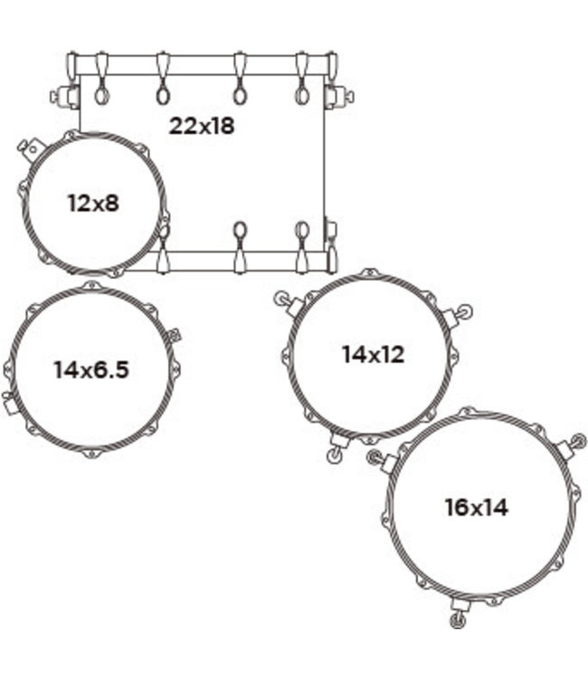 Mapex MXMA528SFMI shellkit, Mars Birch, Rock+, Twilight Sparkle #MI
