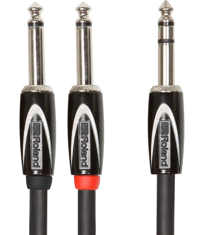 Roland RCC-5-TR28V2 Y kabel jack stereo 6.3mm - 2x Jack mono 6.3mm 1.5 meter