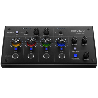 Roland BRIDGECAST SOUND MIXER Professional audio streaming interface and mixer designed for online gamers
