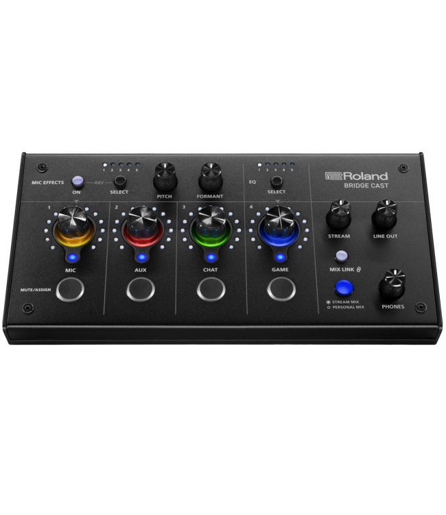 Roland BRIDGECAST SOUND MIXER Professional audio streaming interface and mixer designed for online gamers