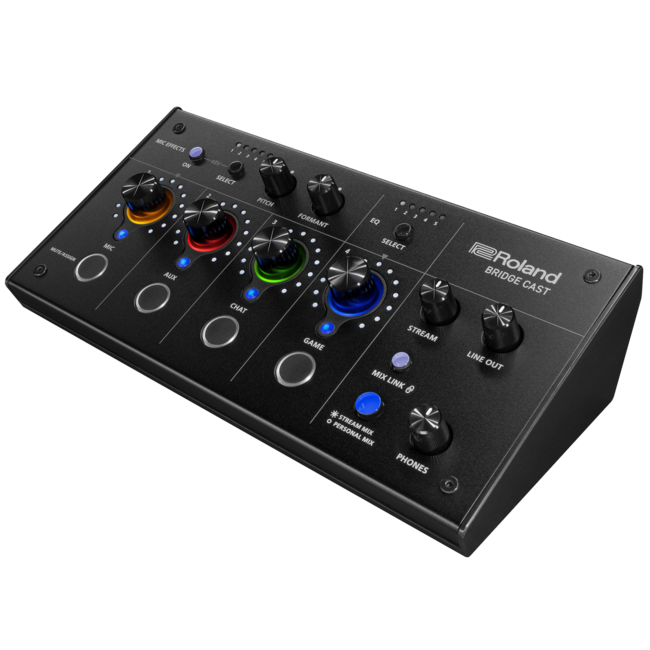Roland BRIDGECAST SOUND MIXER Professional audio streaming interface and mixer designed for online gamers