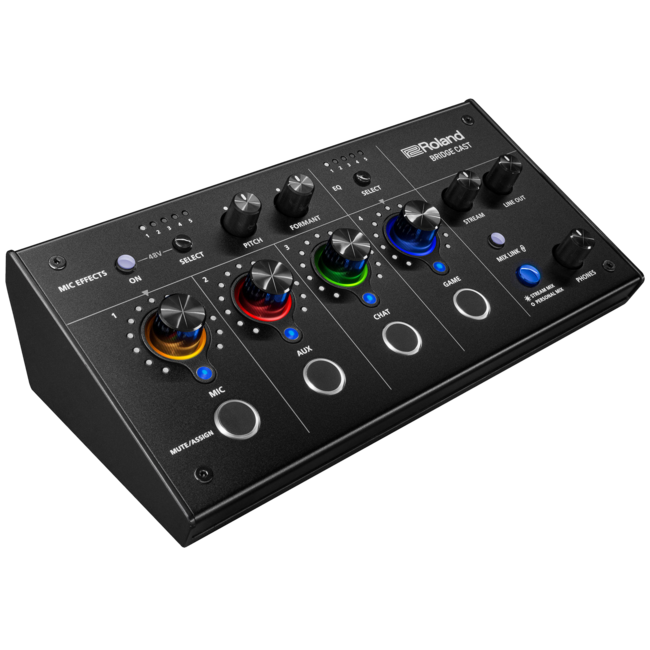 Roland BRIDGECAST SOUND MIXER Professional audio streaming interface and mixer designed for online gamers