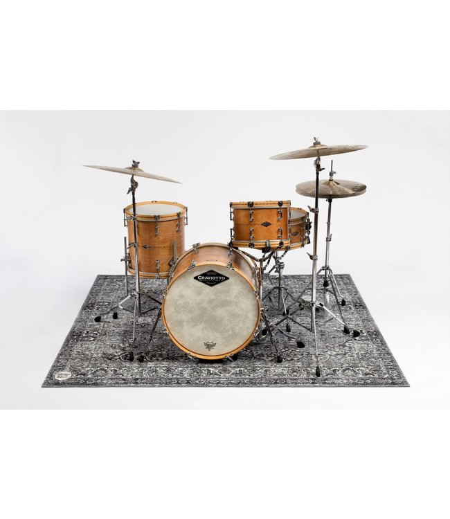 DRUMnBase Vintage Persian stage drum mat, drumrug, DNB-VP185 - Gray