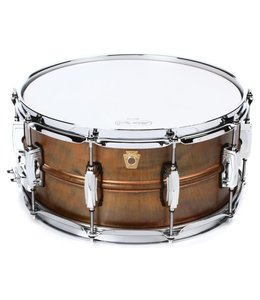 Ludwig LC663 Raw Copperphonic Patina snare drum, imperial Lugs, Smooth Raw Patina Finish, 14 x 6.5 inch