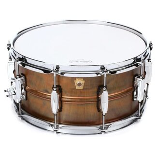 Ludwig LC663 Raw Copperphonic Patina snare drum, imperial Lugs, Smooth Raw Patina Finish, 14 x 6.5 inch