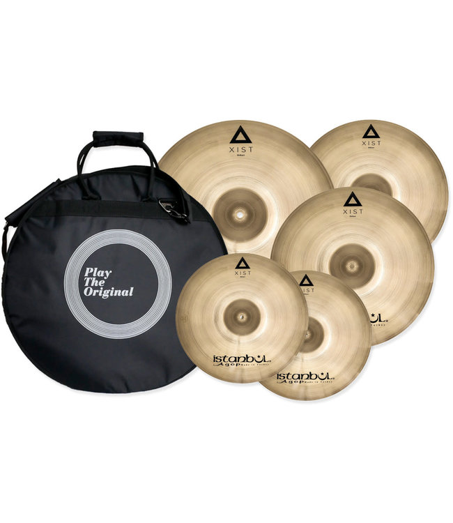 Istanbul Agop Cymbal Set Pro Xist Brilliant + bag IXBS4 14HH,16CR,18CR, 20R + bekkentas