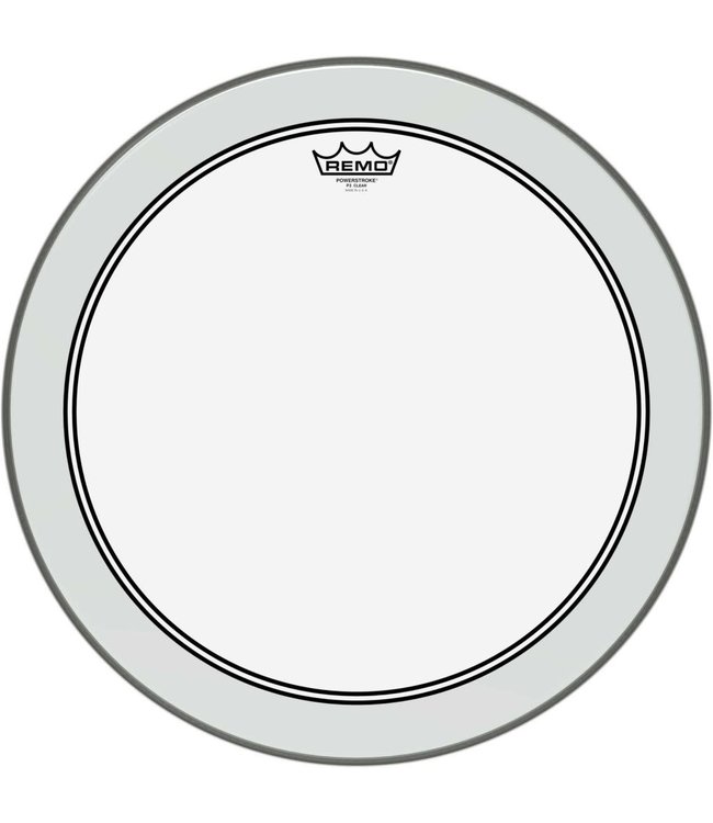 REMO P3-1318-C2 Powerstroke 3 clear transparant + dot bassdrum vel