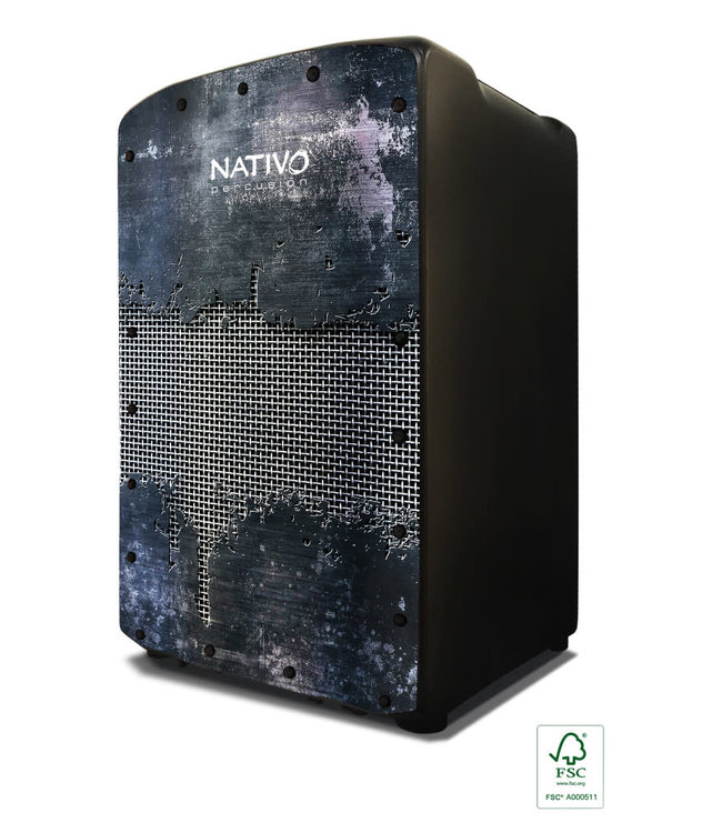 Nativo Percussion X bass Cajon Pro Plus Steel PROPL-STEEL