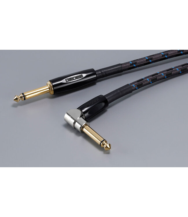 Boss BIC 15A gitaar cable 4.5m tweed ANGLED/STRAIGHT 1/4" 1x haaks