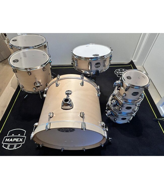 Mapex Mars Maple Stage+ Natural Skin MXMM628SFUNW 7 delige Mars drumkit + hardware + 8 inch tom Special Edition