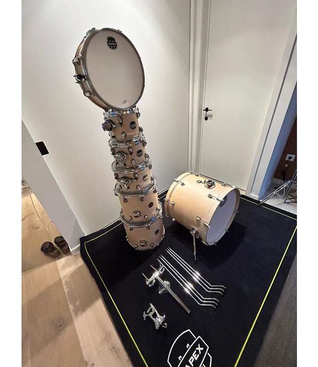 Mapex Mars Maple Stage+ Natural Skin MXMM628SFUNW 7 delige Mars drumkit + hardware + 8 inch tom Special Edition