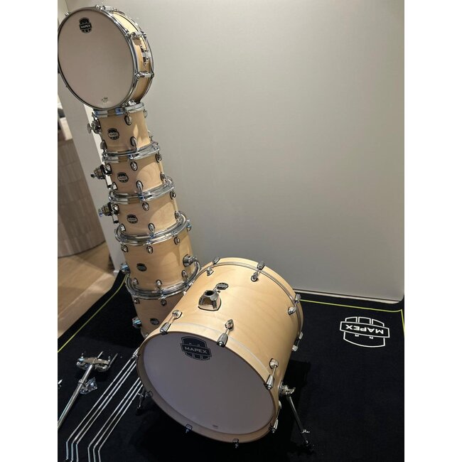 Mapex Mars Maple Stage+ Natural Skin MXMM628SFUNW 7 delige Mars drumkit + hardware + 8 inch tom Special Edition