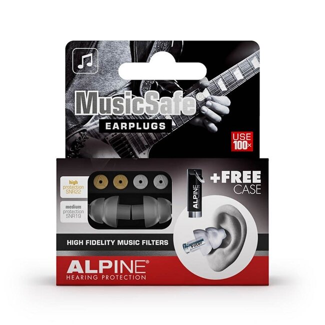 Alpine ALP-MS Alpine Hearing Protection MusicSafe, high-fidelity hearing 11,61 protection for musicians, transparant
