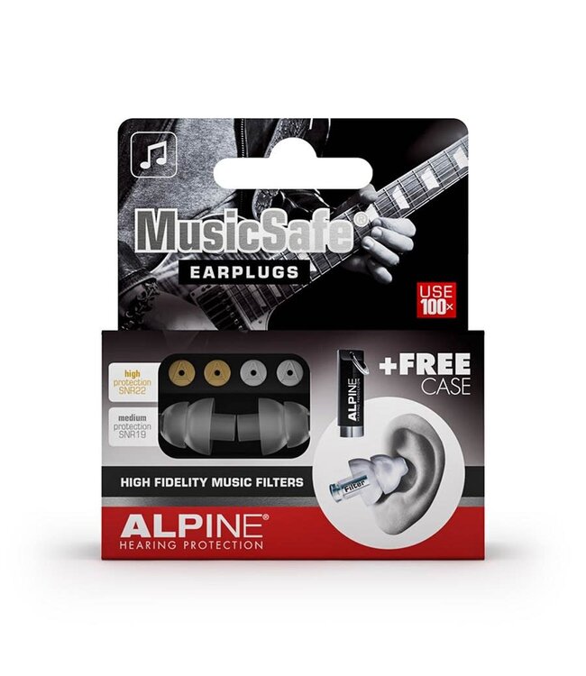 Alpine ALP-MS Alpine Hearing Protection MusicSafe, high-fidelity hearing 11,61 protection for musicians, transparant