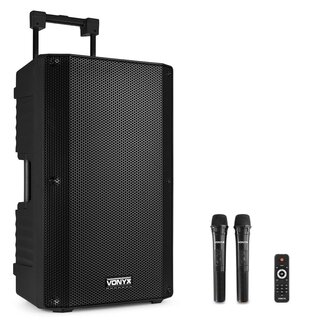 VONYX VSA700 PORTABLE SYSTEM Partybox 15" incl. 2 draadloze microfoons 174.055