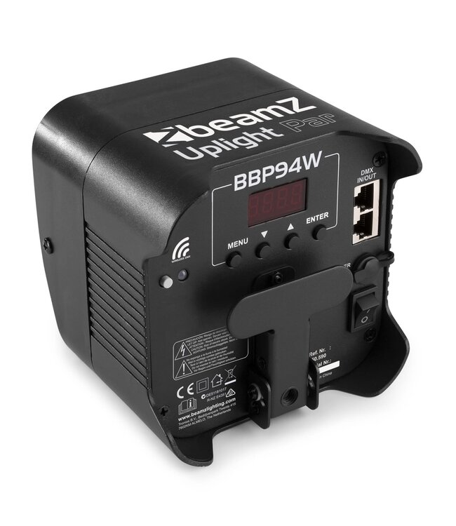 BeamZ BBP94W BATTERY UPLIGHT PAR 4X12W WDMX wireless dmx