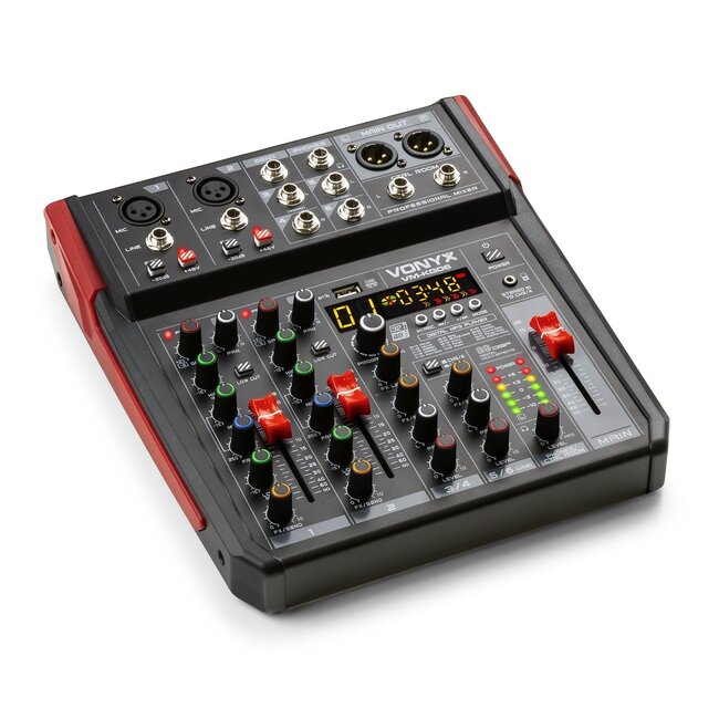 VONYX VM-KG06 MUSIC MIXER 6-CHANNEL BT/DSP/USB RECORD 172.594
