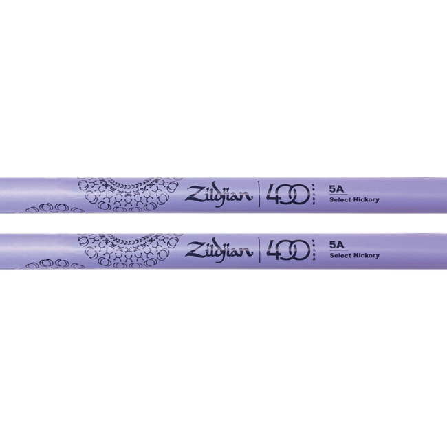 Zildjian Drum Sticks, Hickory, Acorn Tip, LE 400 ANNIVERSARY Z5AACP, purple Z5AACP-400