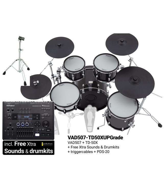 Roland VAD507 + 50X drummodule V-drums  acoustic design elektronisch drumstel incl. Xtra kits & Sounds